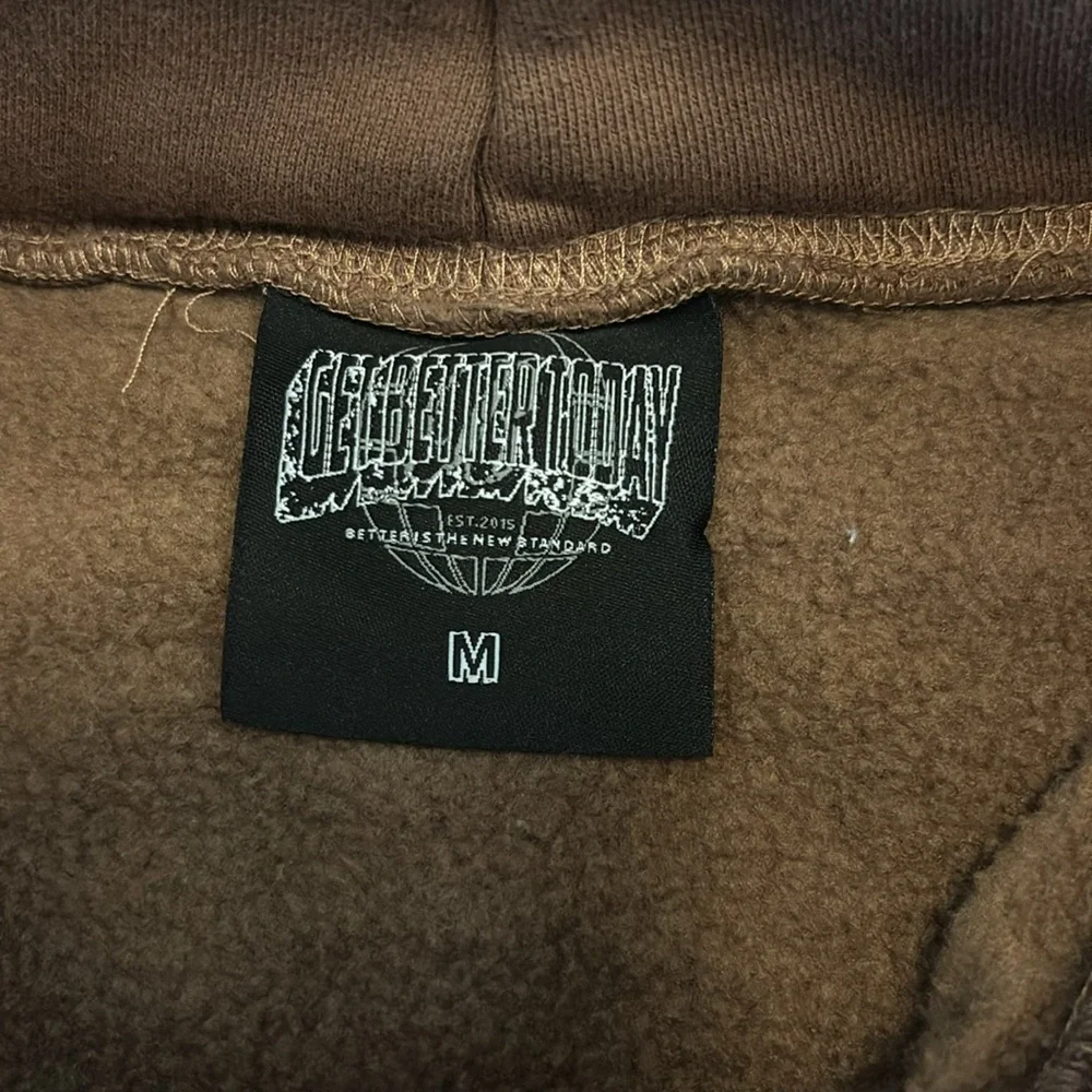 Men's Brown Hoodie get better today “Better”